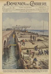 Work is Underway Around the New Great Bridge on the Lagoon, Next to the Ancient Viaduct...